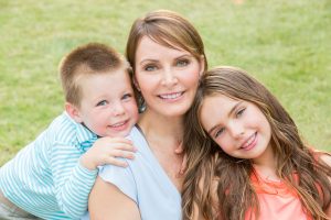 Dr. Clark with her two children.