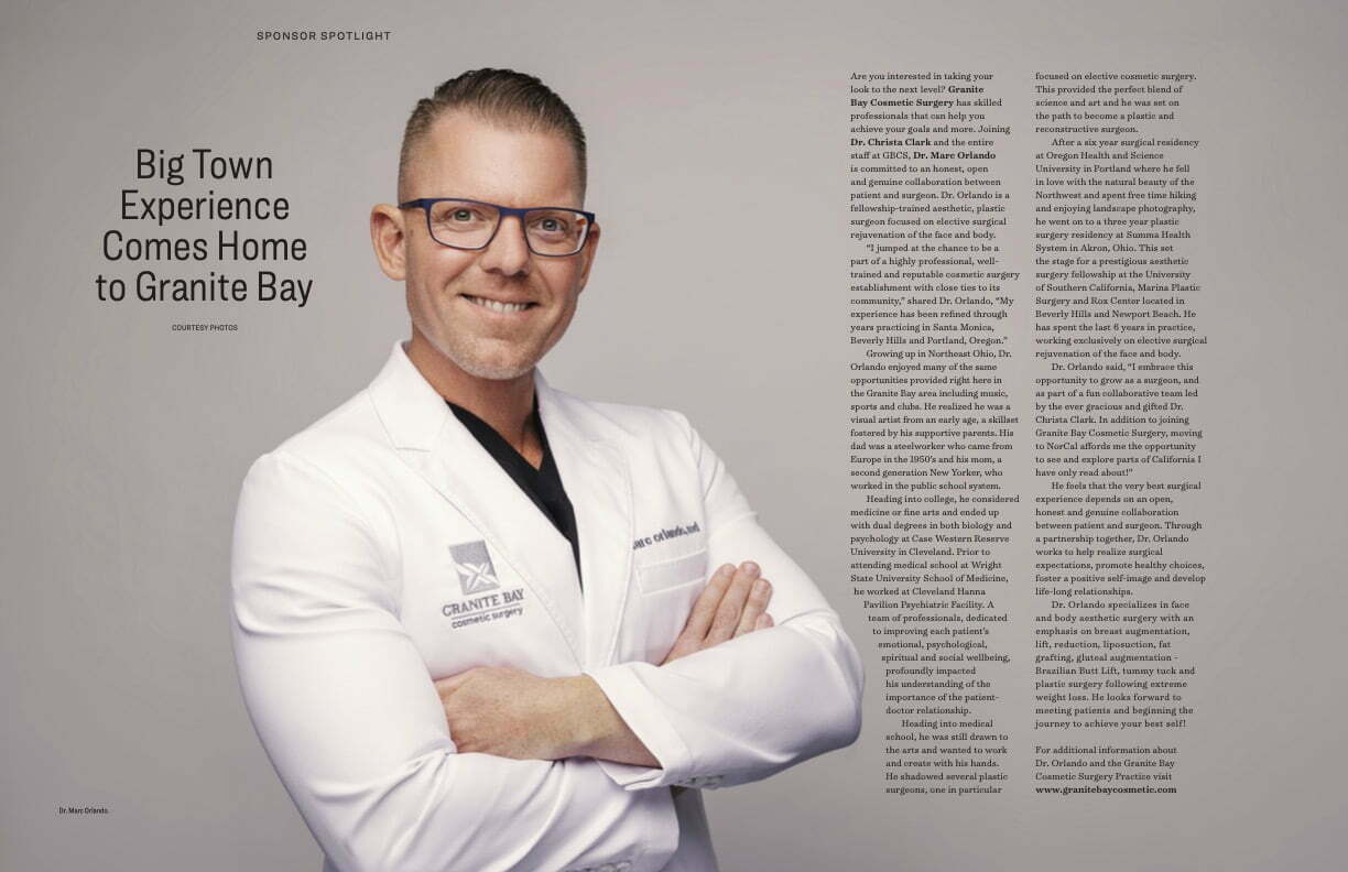 Dr. Orlando featured in Stroll Magazine