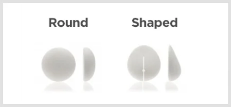 Round and shaped breast implants graphic