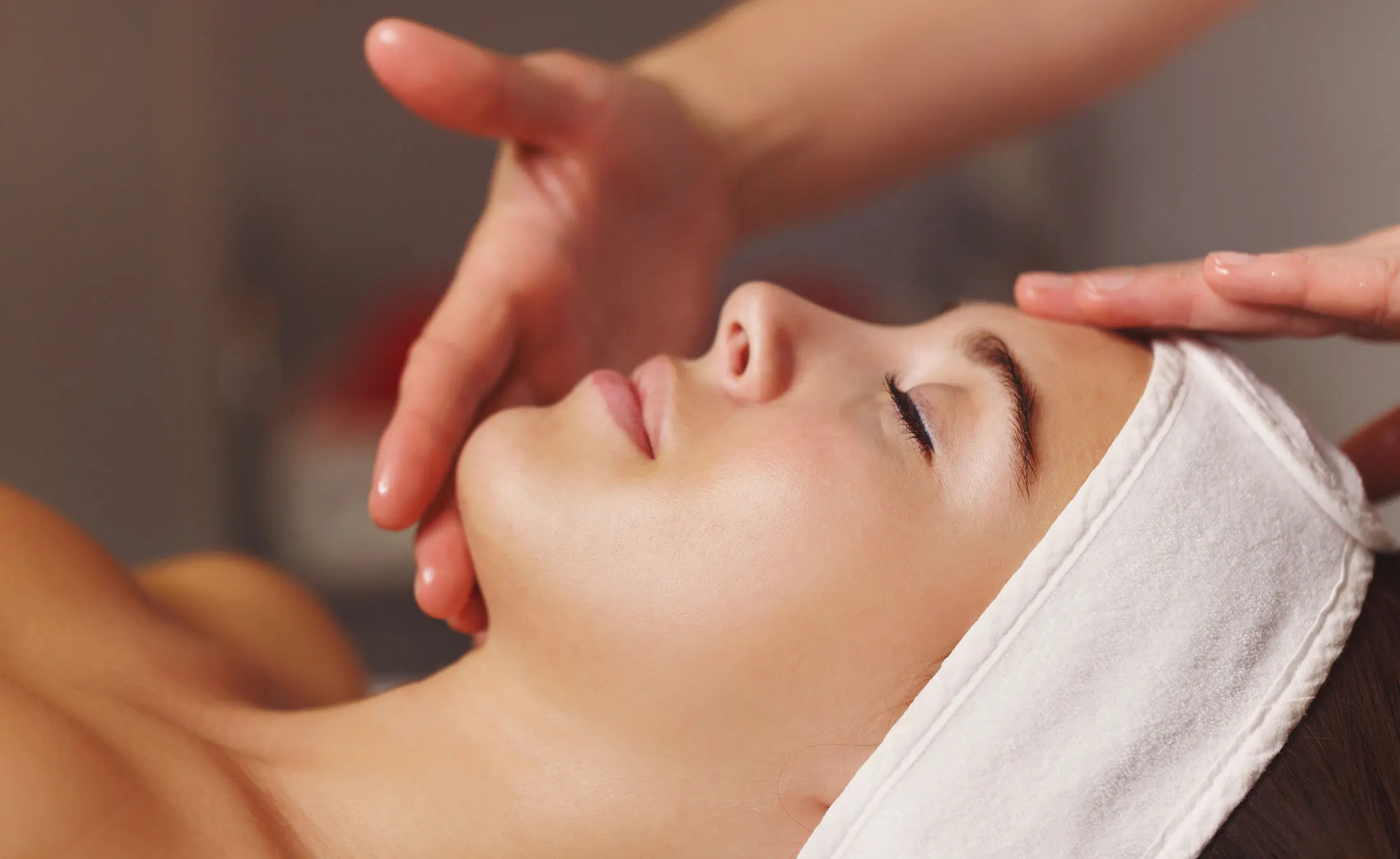 Spa treatment. Face massage