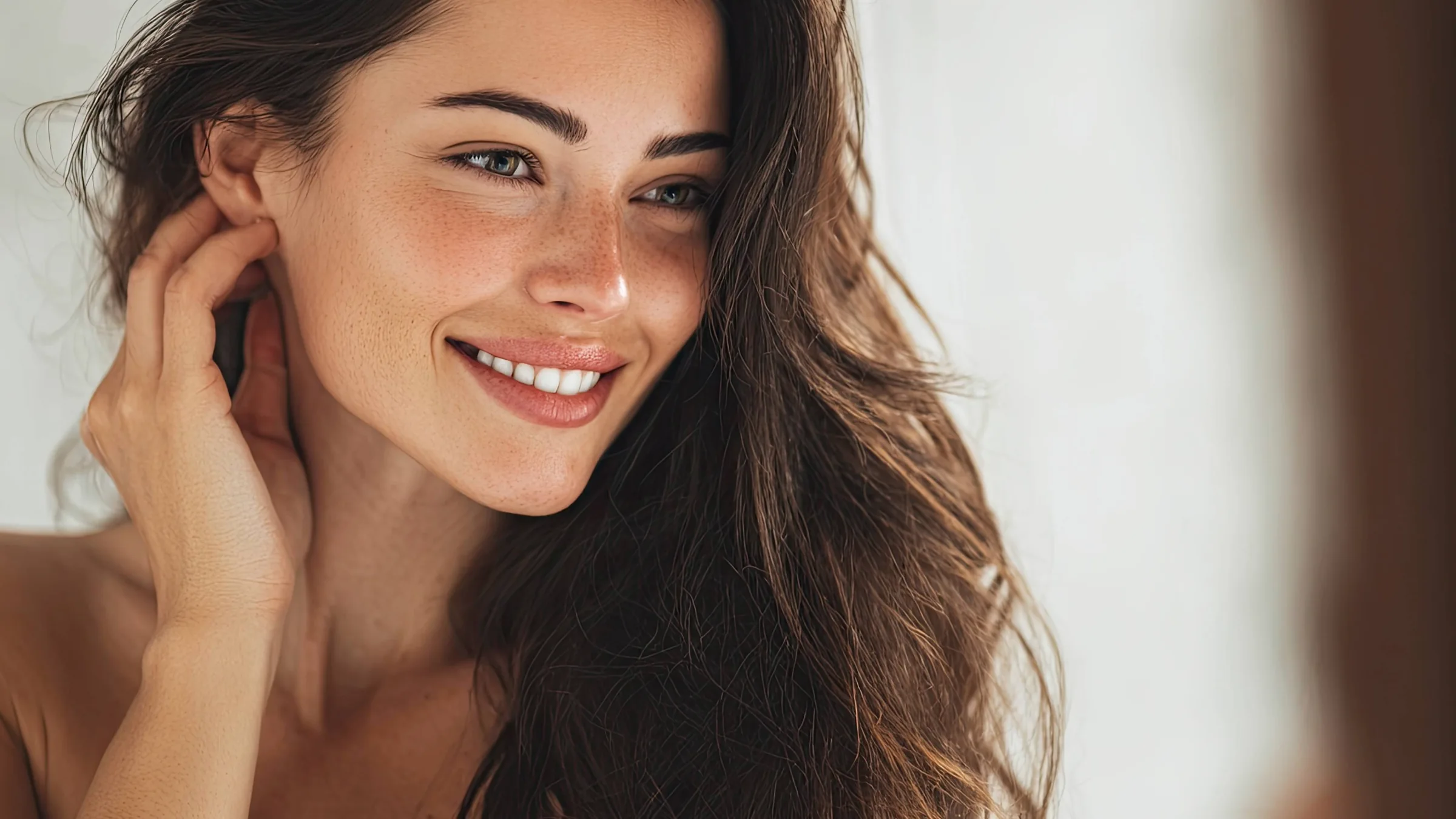 young woman with beautiful smile