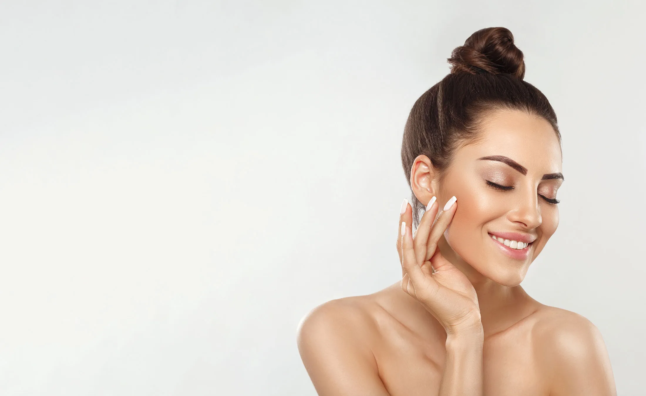 young woman with beautiful skin