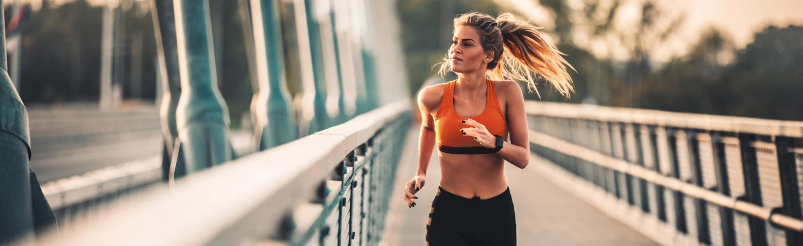 beautiful woman jogging