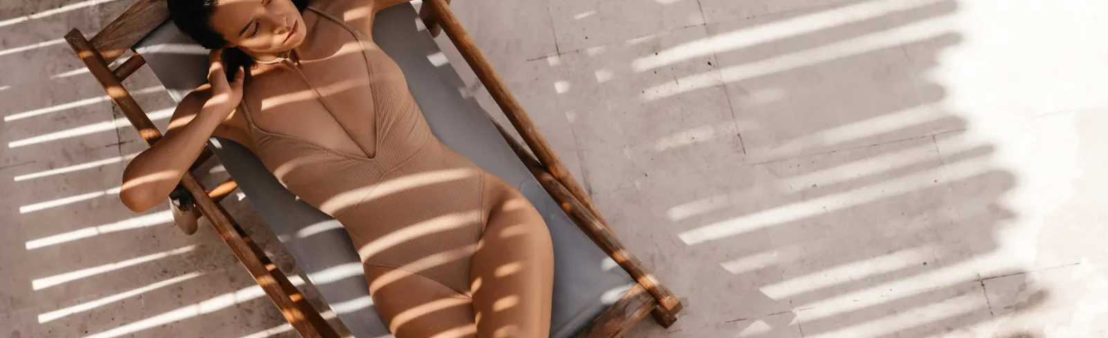 woman relaxing in swimsuit